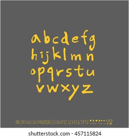 Alphabet & number / handwriting - vector