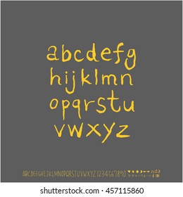 Alphabet & number / handwriting - vector