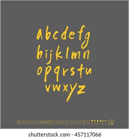 Alphabet & number / handwriting - vector