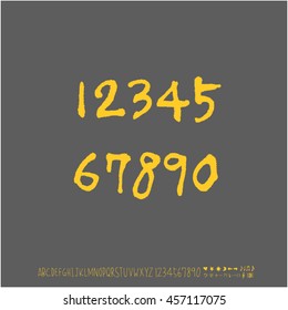 Alphabet & number / handwriting - vector