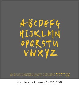 Alphabet & number / handwriting - vector
