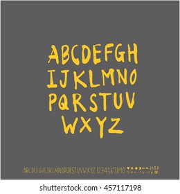 Alphabet & number / handwriting - vector
