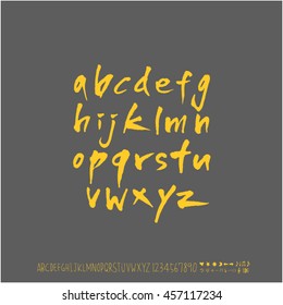 Alphabet & number / handwriting - vector