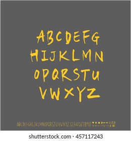 Alphabet & number / handwriting - vector