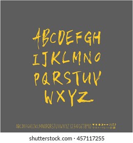 Alphabet & number / handwriting - vector