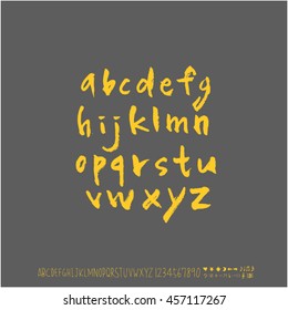 Alphabet & number / handwriting - vector