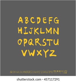 Alphabet & number / handwriting - vector