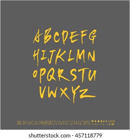 Alphabet & number / handwriting - vector