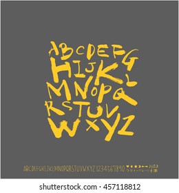 Alphabet & number / handwriting - vector