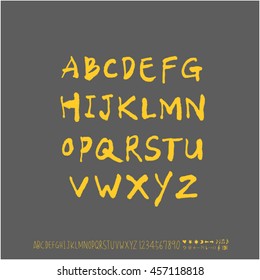 Alphabet & number / handwriting - vector