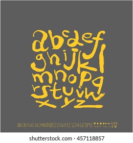 Alphabet & number / handwriting - vector