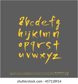 Alphabet & number / handwriting - vector