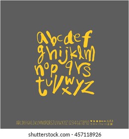 Alphabet & number / handwriting - vector