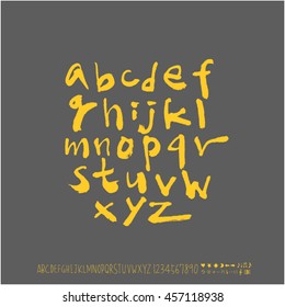 Alphabet & number / handwriting - vector