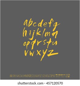 Alphabet & number / handwriting - vector