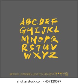 Alphabet & number / handwriting - vector