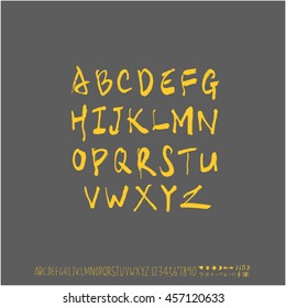 Alphabet & number / handwriting - vector