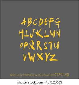 Alphabet & number / handwriting - vector