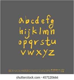 Alphabet & number / handwriting - vector