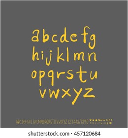 Alphabet & number / handwriting - vector
