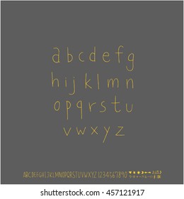 Alphabet & number / handwriting - vector