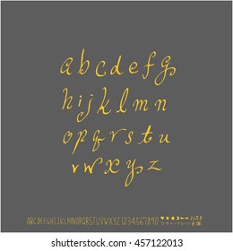 Alphabet & number / handwriting - vector