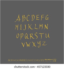 Alphabet & number / handwriting - vector