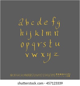 Alphabet & number / handwriting - vector