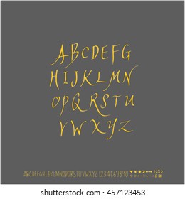 Alphabet & number / handwriting - vector
