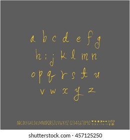 Alphabet & number / handwriting - vector
