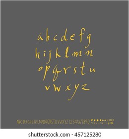 Alphabet & number / handwriting - vector