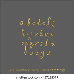 Alphabet & number / handwriting - vector