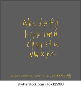 Alphabet & number / handwriting - vector