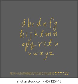 Alphabet & number / handwriting - vector