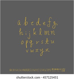 Alphabet & number / handwriting - vector