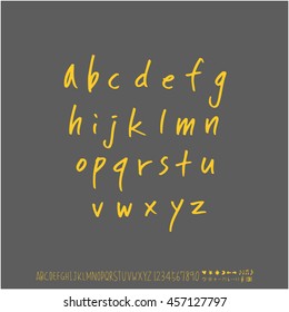Alphabet & number / handwriting - vector