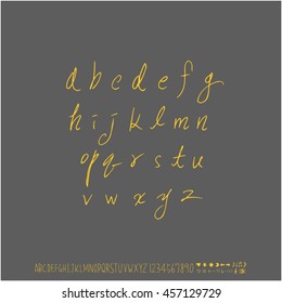 Alphabet & number / handwriting - vector