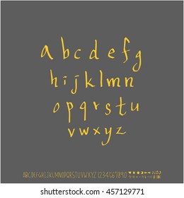 Alphabet & number / handwriting - vector
