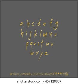 Alphabet & number / handwriting - vector