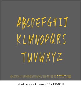 Alphabet & number / handwriting - vector