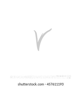 Alphabet & number / handwriting - vector