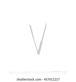 Alphabet & number / handwriting - vector