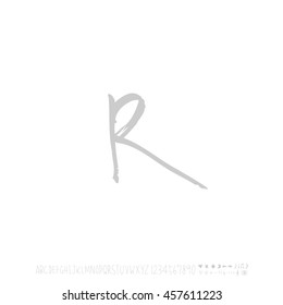 Alphabet & number / handwriting - vector