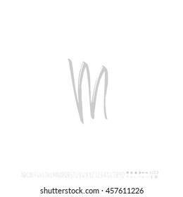 Alphabet & number / handwriting - vector