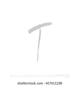 Alphabet & number / handwriting - vector
