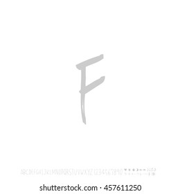 Alphabet & number / handwriting - vector