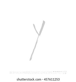 Alphabet & number / handwriting - vector