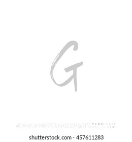 Alphabet & number / handwriting - vector