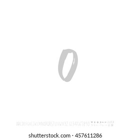 Alphabet & number / handwriting - vector