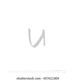 Alphabet & number / handwriting - vector
